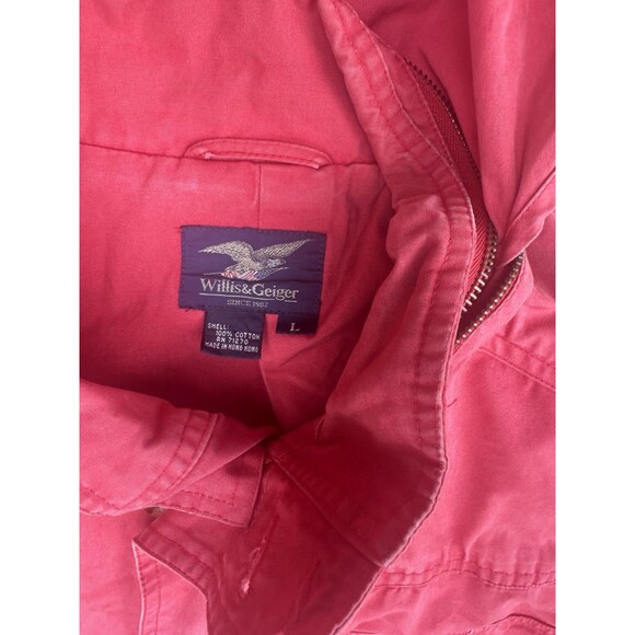 Rare VTG Willis & Geiger Military Utility Paratrooper Jacket Hooded Red L - Picture 5 of 6
